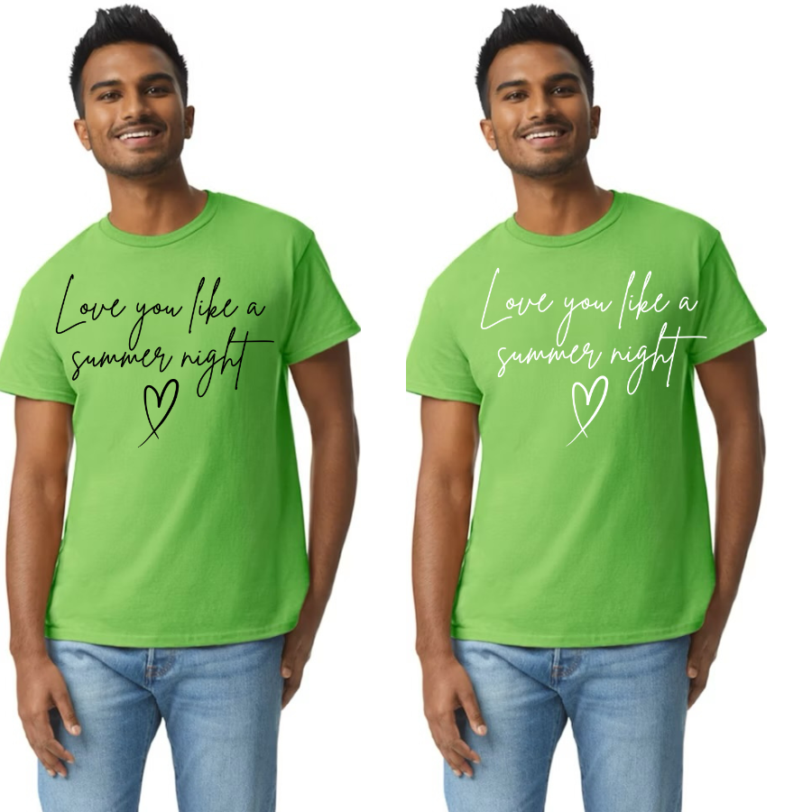 Love you like a summer night - Black Lettering