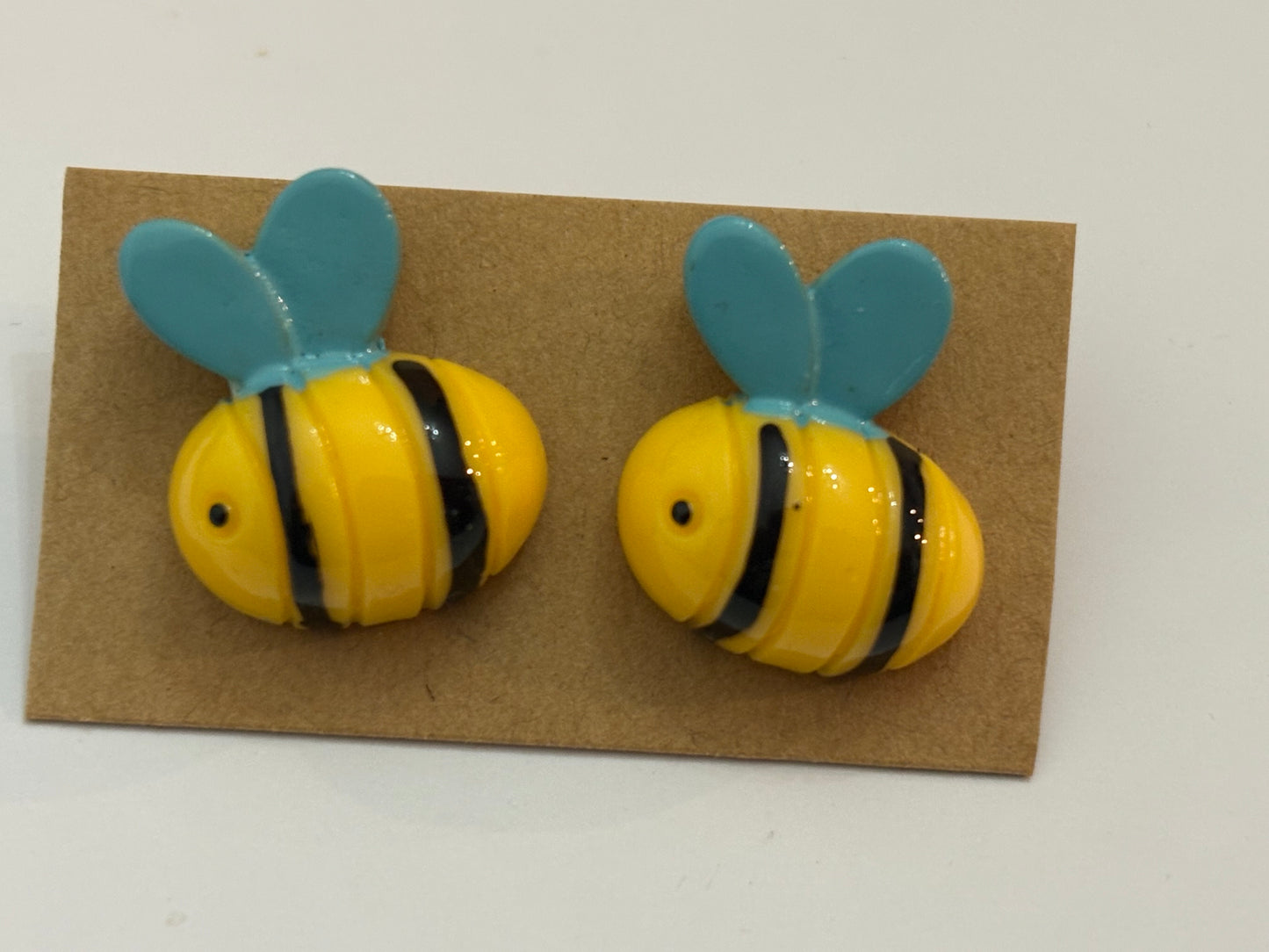 Bumblebee with Colorful Wings Earrings - Choice of Color
