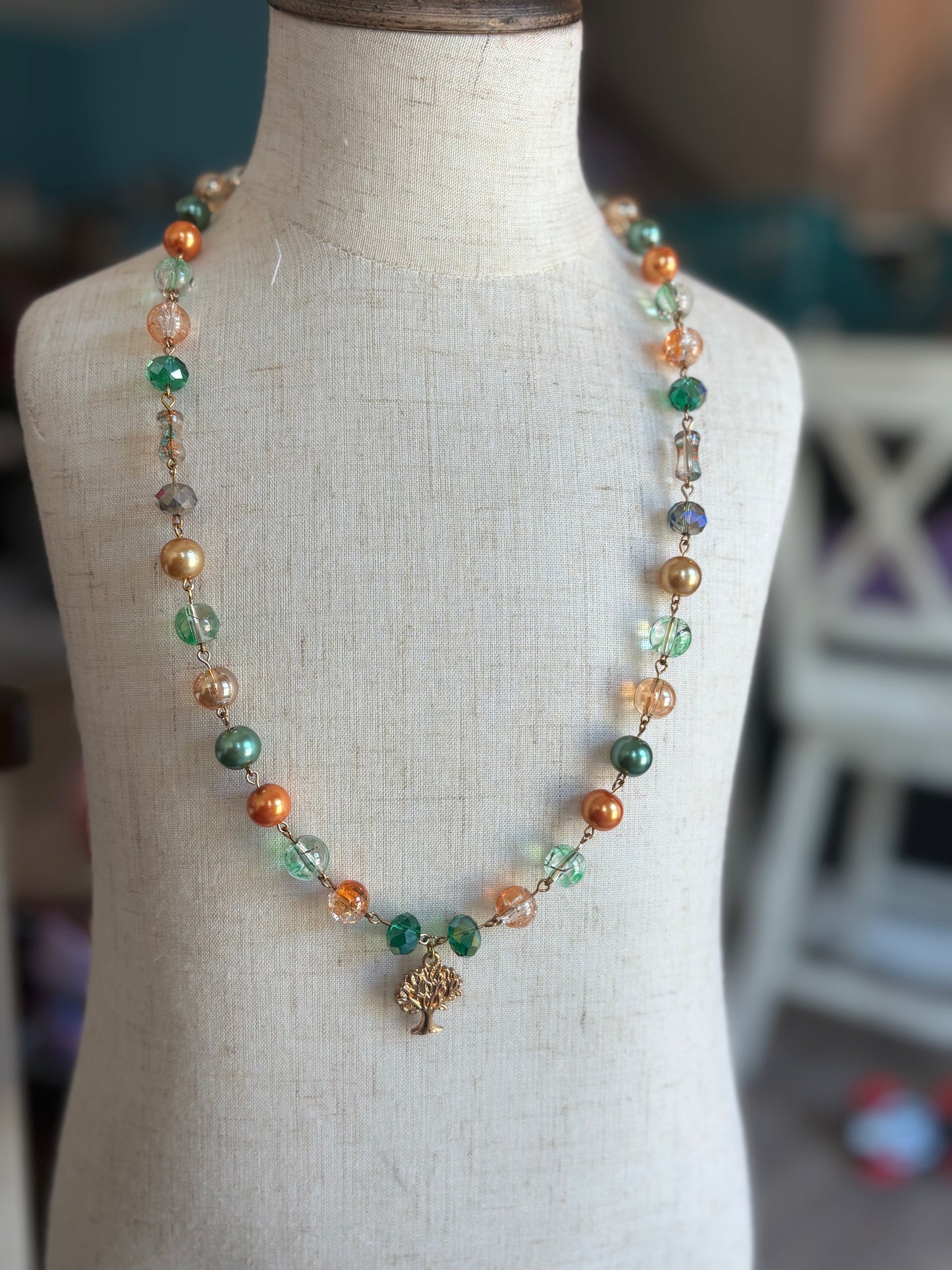 Autumn Beaded Necklace