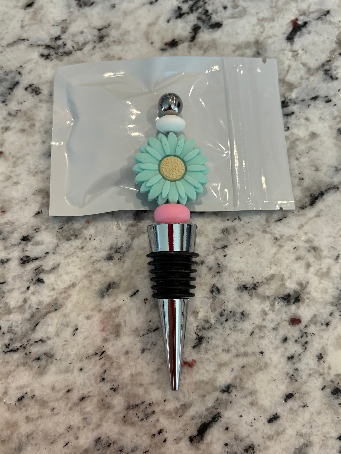 Aqua Daisy Wine Cork
