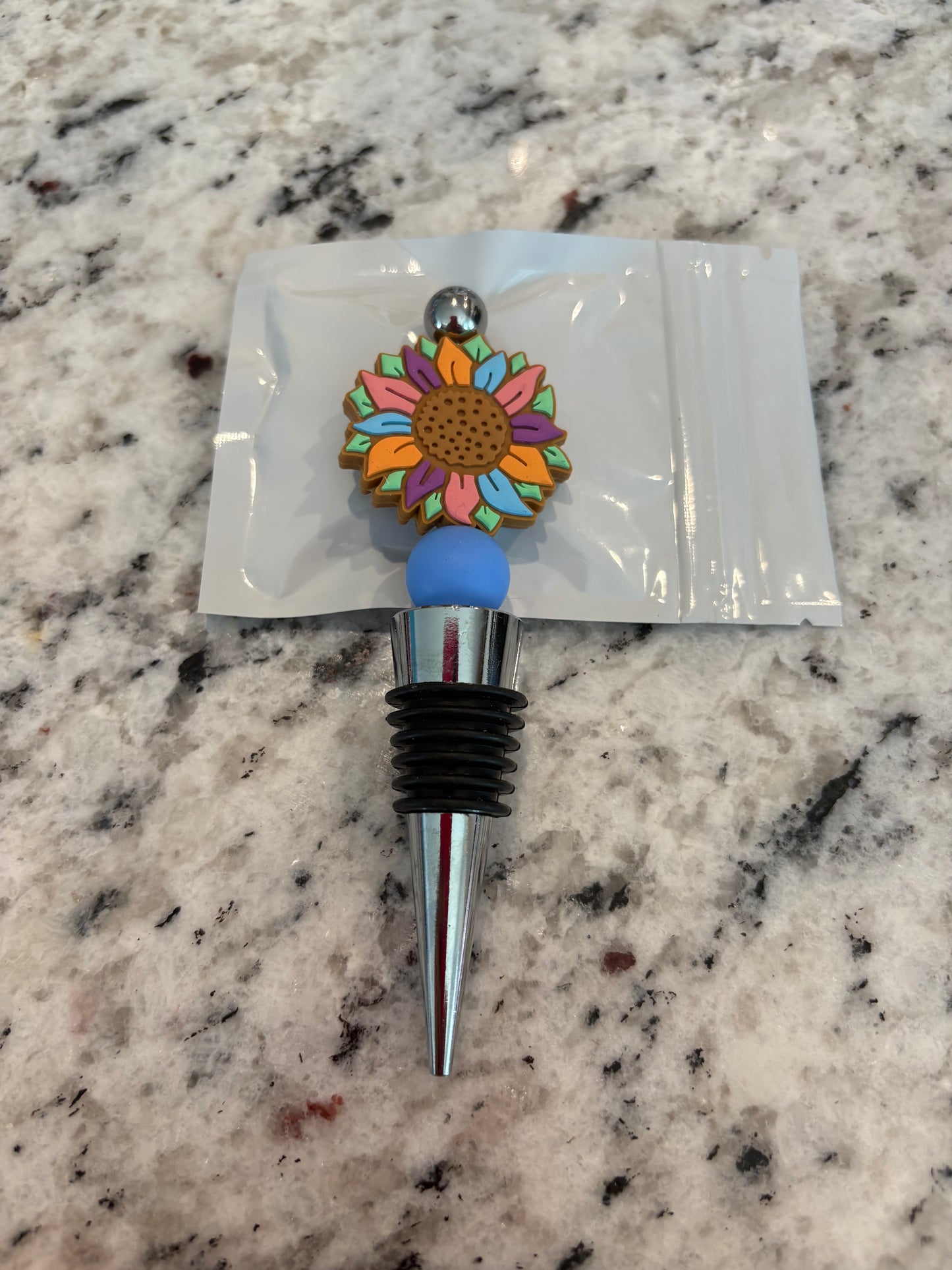 Multicolor Sunflower Wine Cork