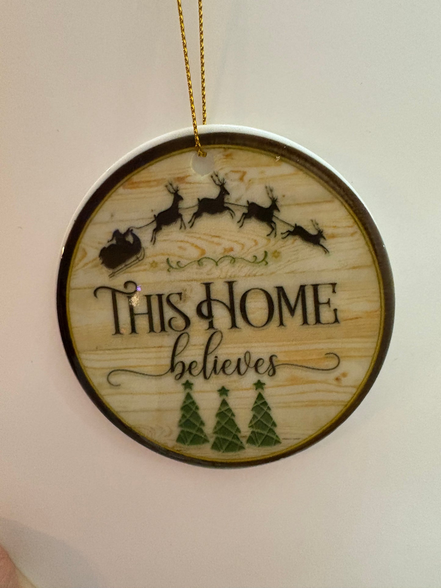 Wooden Festive Ornament