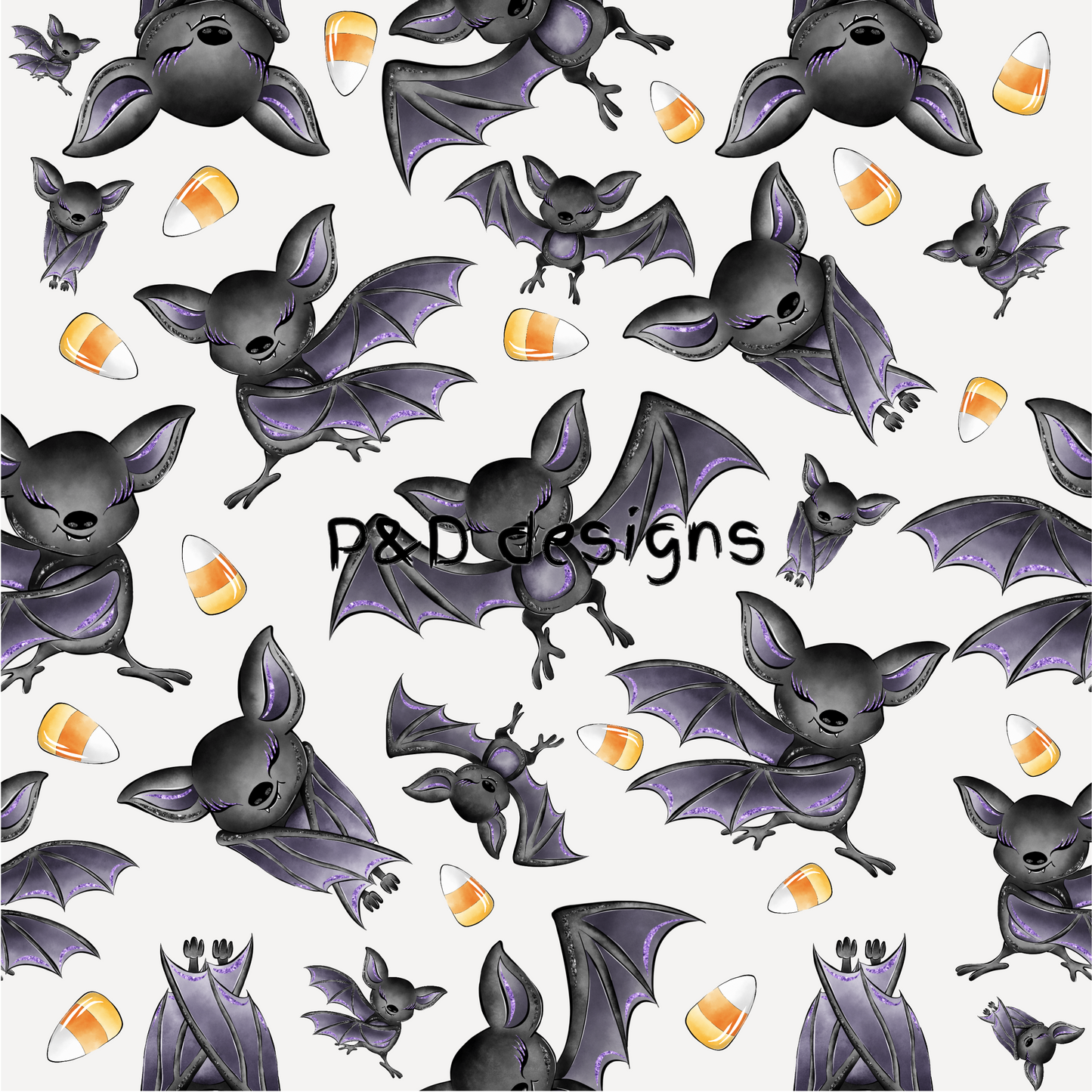 Bats with Candycorn