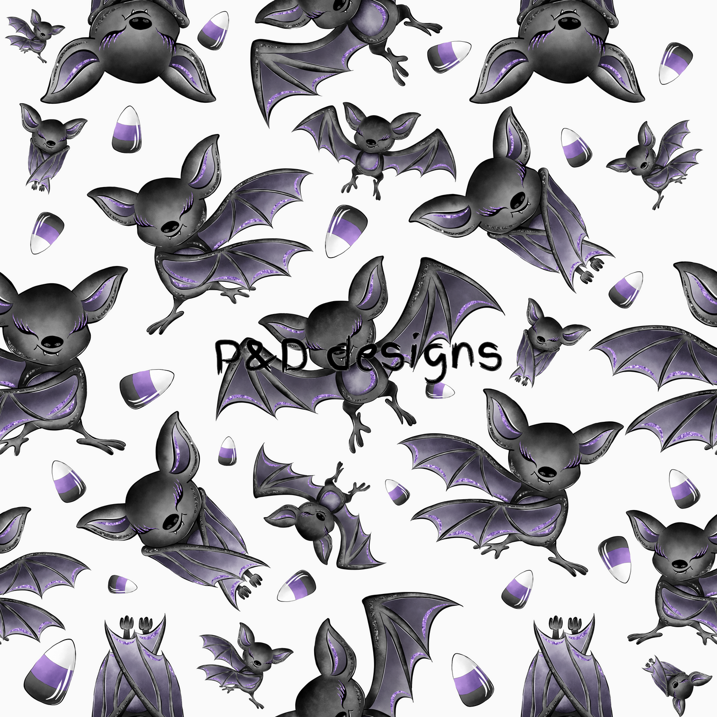 Bats on white background
