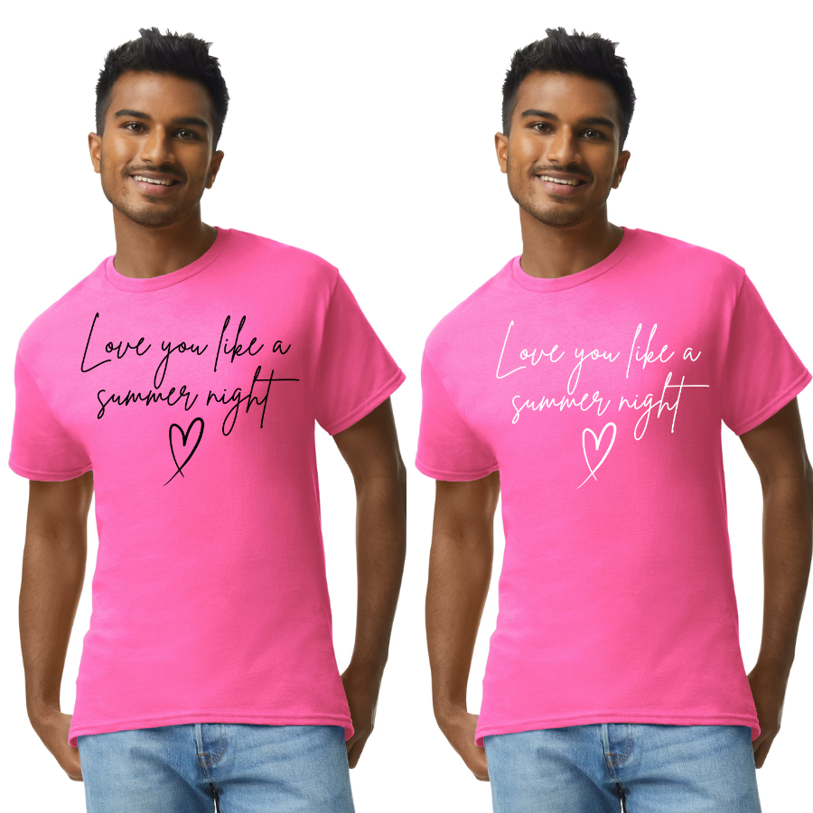 Love you like a summer night - Black Lettering