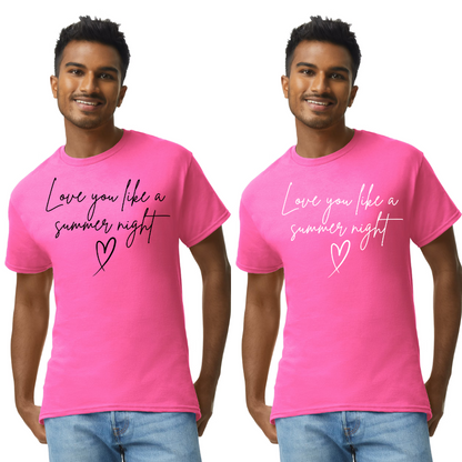 Love you like a summer night - Black Lettering