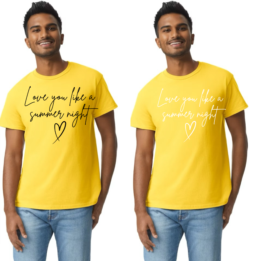 Love you like a summer night - Black Lettering
