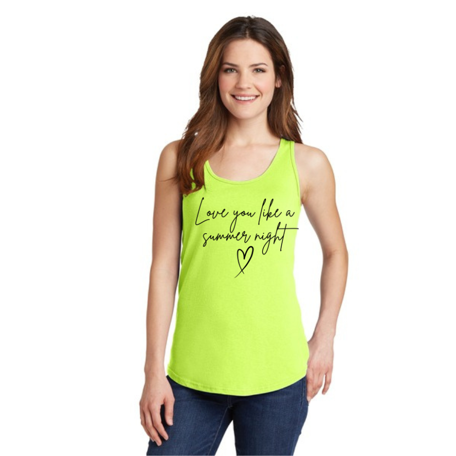 Love you like a summer night - Black Lettering