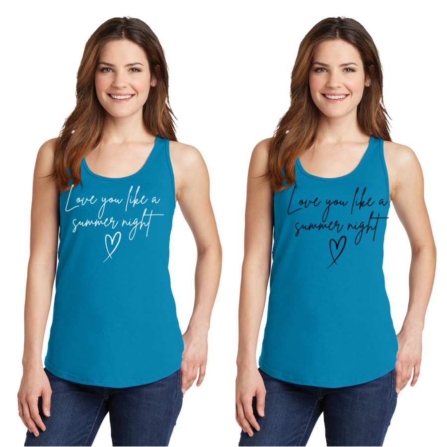 Love you like a summer night - Black Lettering