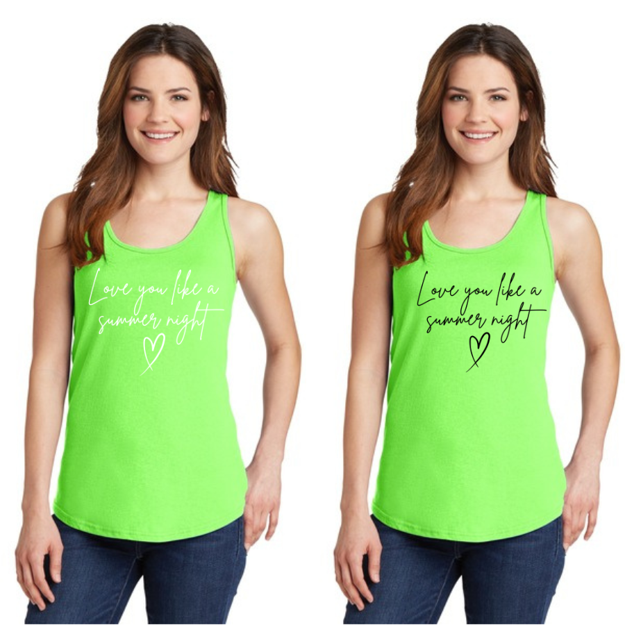 Love you like a summer night - Black Lettering