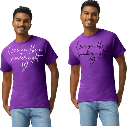 Love you like a summer night - Black Lettering