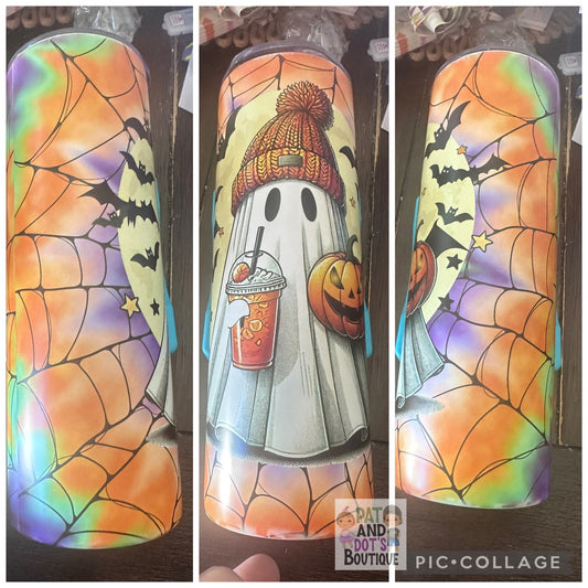 20 oz tie dye Ghost tumbler