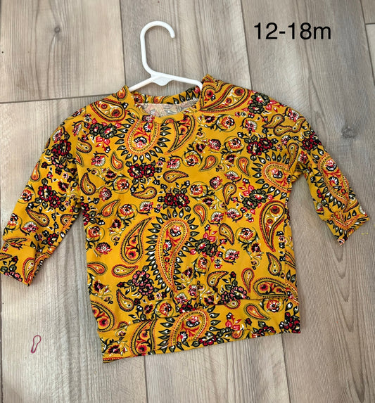 3/4 Sleeve Yellow Raglan (Copy)