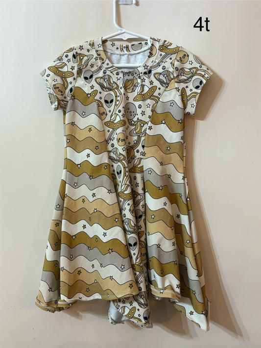 Retro Aliens Swing Dress