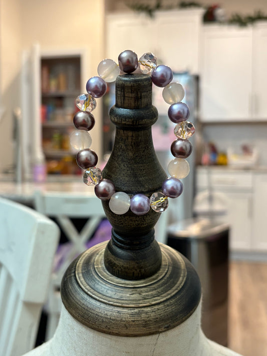 Chrome Asthetic Beaded Bracelet