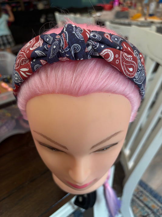 Patriotic Paisley Headband