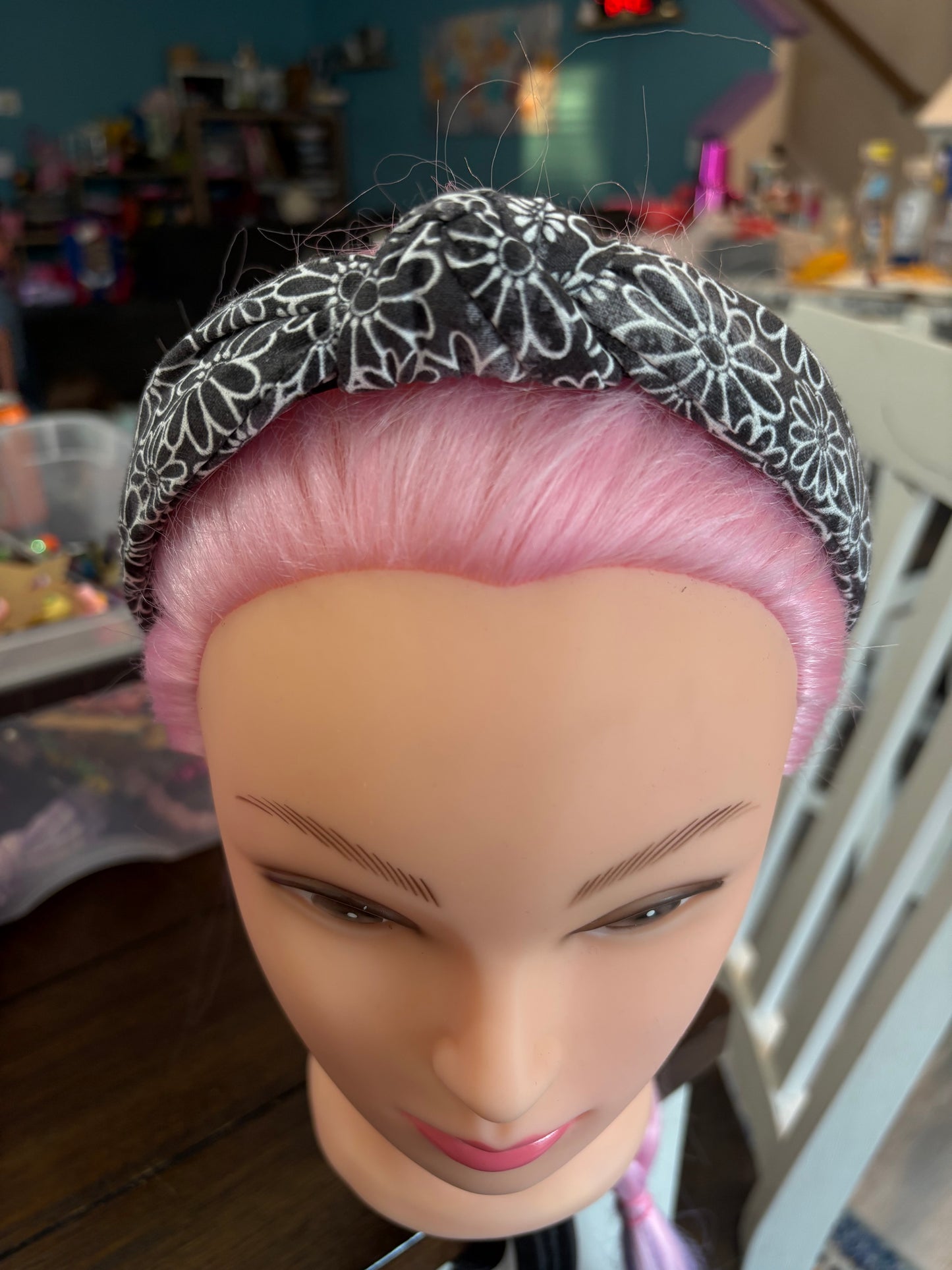 Black & White Floral Heabband