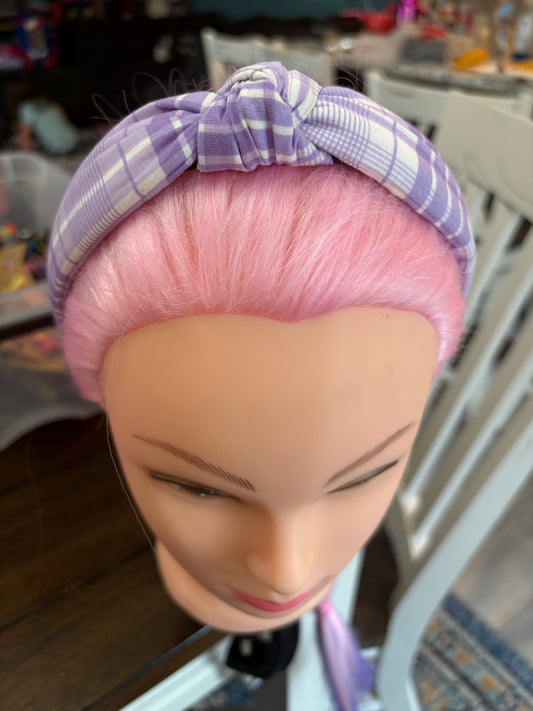 Purple Plaid Headband