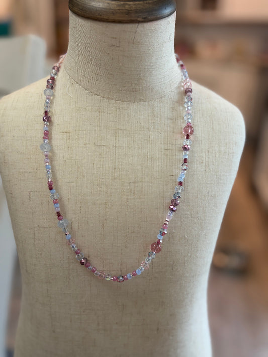 Crystal Clear Beaded Necklace