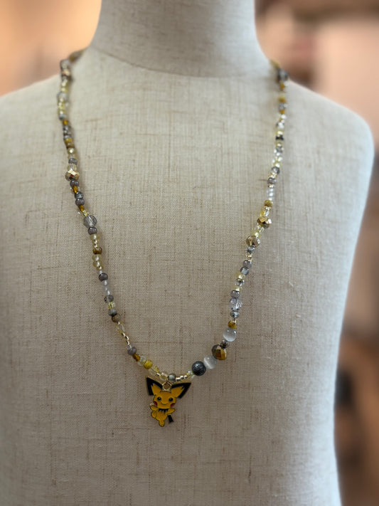 Beaded Pikachu Necklace