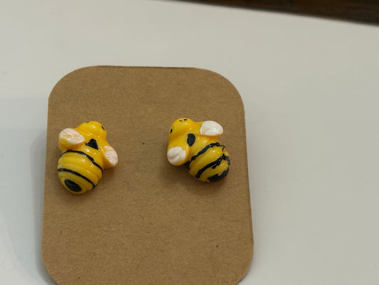 Tiny Bumblebee Earrings