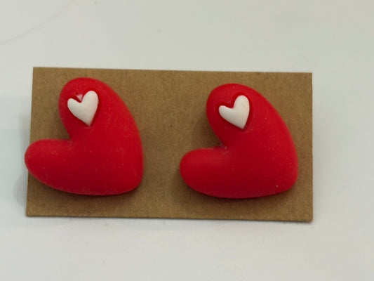 Red Heart Earrings