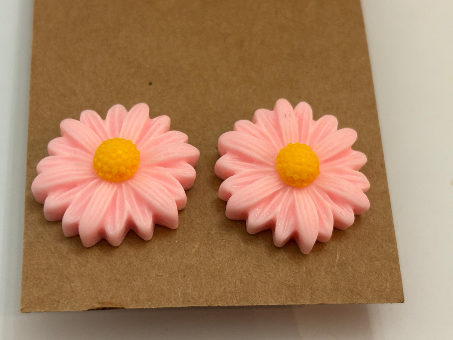 Pink Flower Earrings