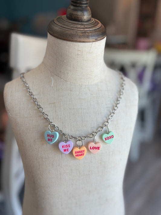 Valentine's Hearts Charm Necklace