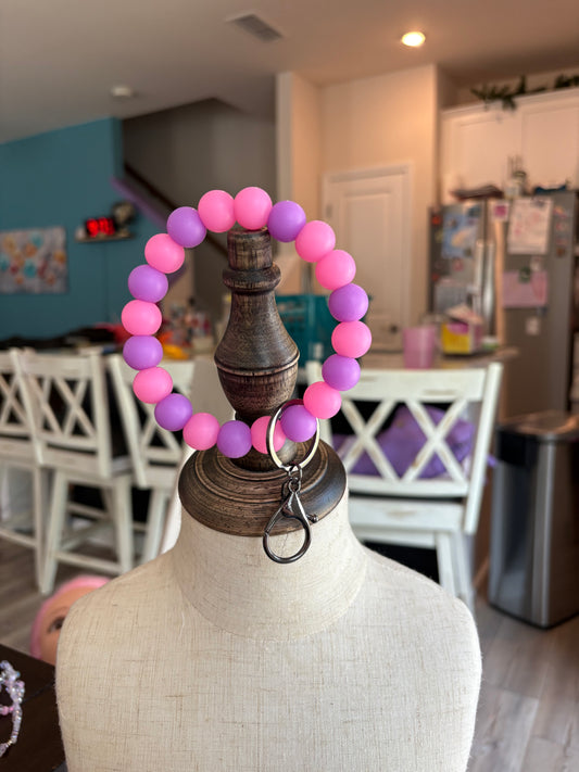 Pink & Purple Keychain Wristlet