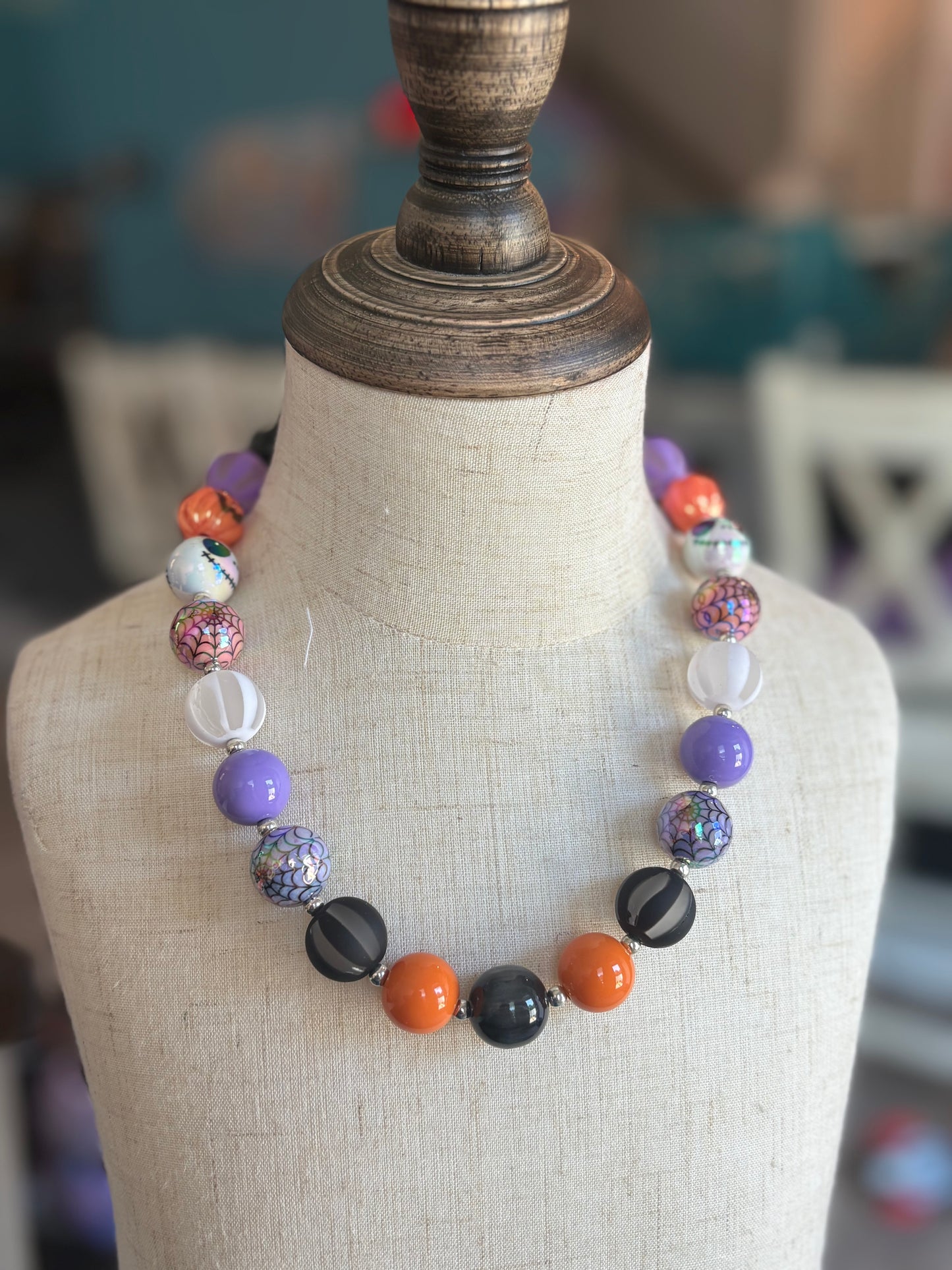 Violet Beaded Necklace