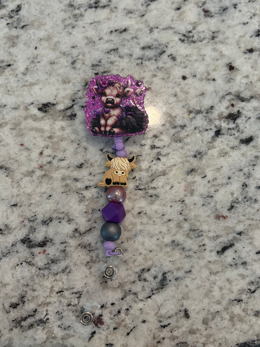 Purple Cow Badge Reel